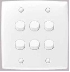 6 GANG 1 WAY SWITCH
