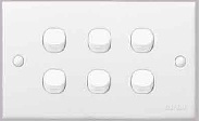 6 GANG 1 WAY SWITCH